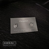 Silver needle, fashionable retro earrings, wholesale