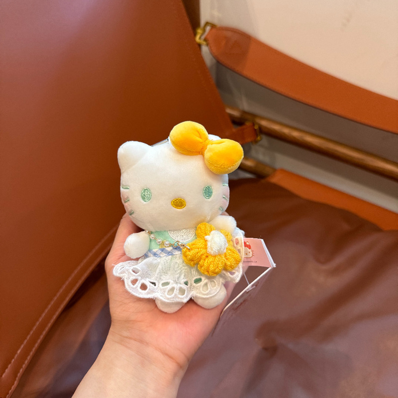 正版kt挂件HelloKitty三丽鸥毛绒公仔玩偶钥匙扣可爱包挂饰礼物|undefined