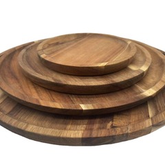 實木盤子相思木蛋糕托盤圓形碟子咖啡下午茶盤酒店餐墊壽司甜品盤