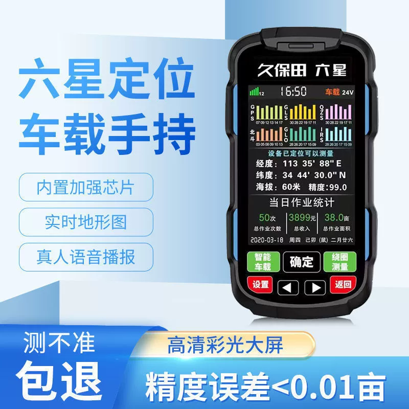 Шестикратный измеритель площади Kubota, высокоточный портативный GPS-приемник Beidou, автомобильный измеритель площади