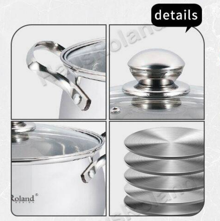 201 material de acero inoxidable 4 piezas de doble oreja de acero inoxidable fuente de fábrica logotipo impreso