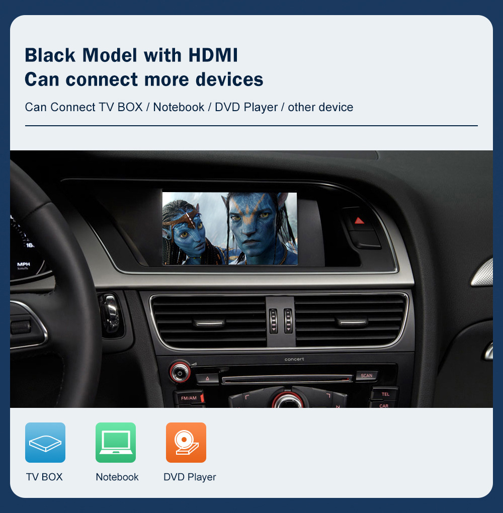RoAd Engine Interconnection Wireless CArPlAy Is SuitAble for Audi A4 A5 2009-2015 Decoder Mode