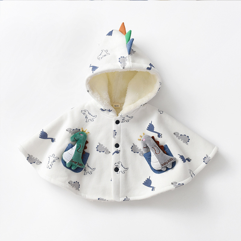 Ropa de bebé Otoño e Invierno capa cálida capa bebé salida ropa dinosaurio estilo Occidental recién nacido regalo Bebé Ropa