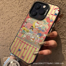 卡通kt猫适用苹果15手机壳iPhone11防摔12/13透明14pro学生xr软壳