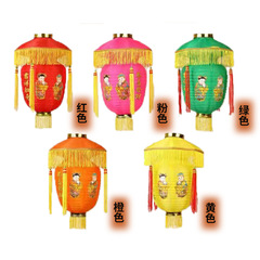 金童玉女仿古典代宮廷燈籠中式戶外風布景元旦新年節日掛裝飾批發
