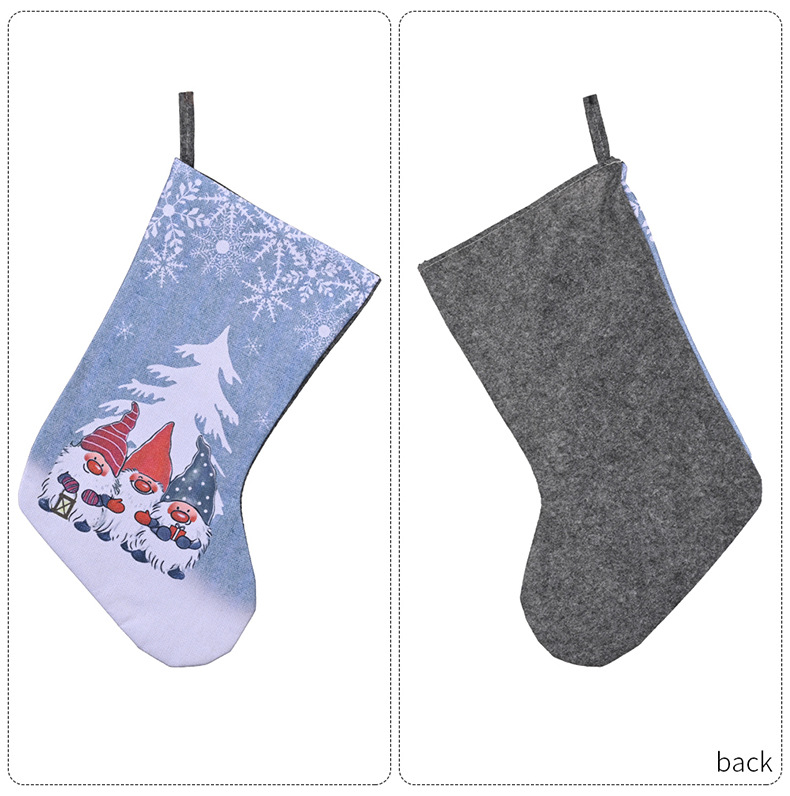 Julestrømpe med rensdyrprint børnegave julepynt_voghion.com