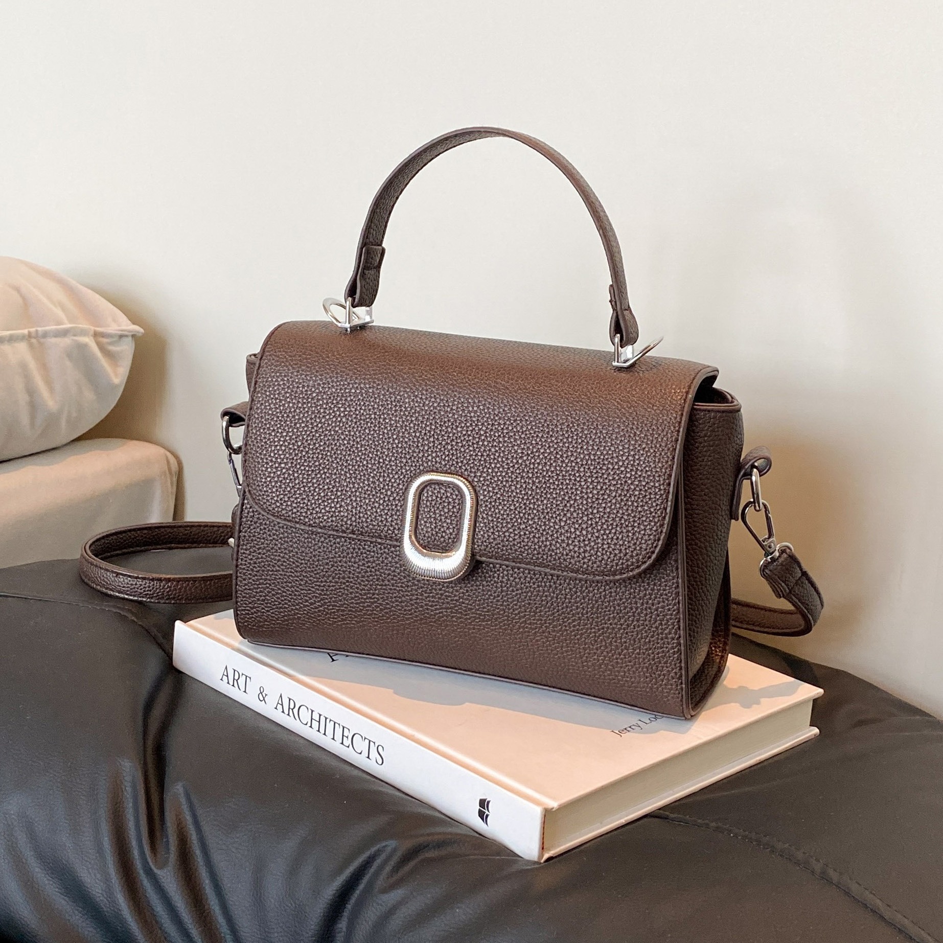 Bolso de mujer de diseño original de propiedad intelectual piratería debe ser investigado transfronterizo estampado litchi hombro bolso de mano mujer