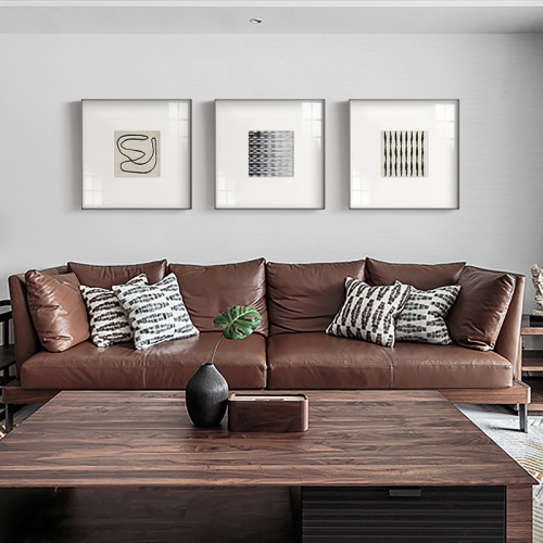 Nordic Style Wabi-Sabi Abstract Black and White Gray Living Room Decor Art Retro Literary Wall Hanging Entrance Wall Art