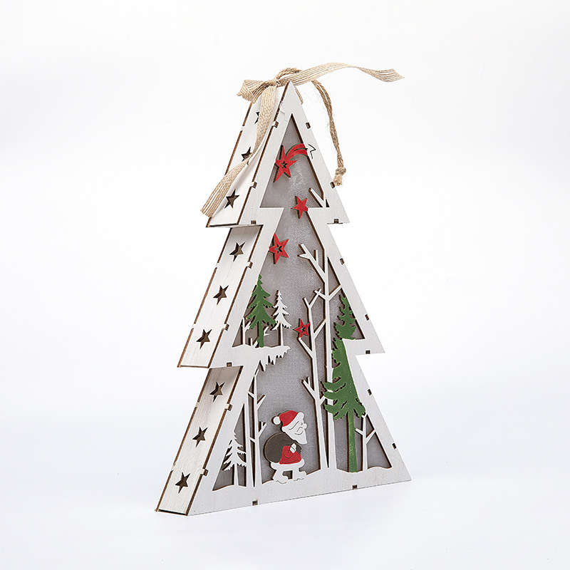 EDL luminosos adornos de Navidad corte por láser productos de madera corte por láser de materiales entrantes al por mayor patrón de grabado láser