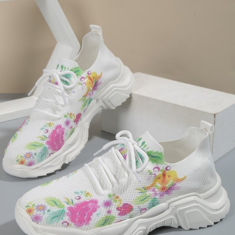 Women's Casual Colorful Floral Round Toe Sports Shoes display picture 10