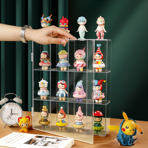 Blind Box Storage and Display Rack, Pop Mart Figure Storage and Display Box, Doll Acrylic Dustproof Cabinet, Plush Toy Wall Mount