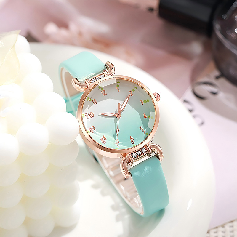 TEMU explosión reloj damas rosa versátil color casual relojes de cuarzo comercio exterior fábrica en vivo al por mayor image 3