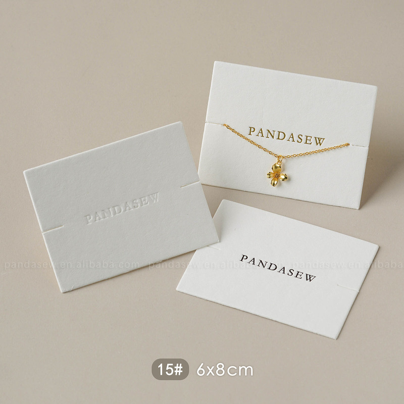 Pandasew 印制logo简约厚克重黑白卡纸耳环吊坠项链收纳|undefined