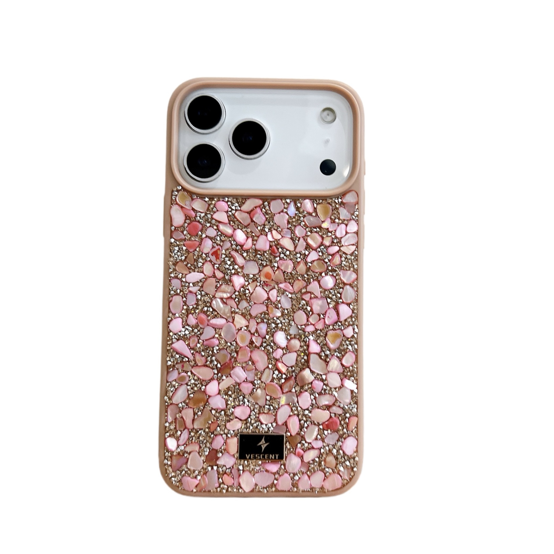 Compatibile con la custodia per telefono Crystal Phone Case di lusso con pietra colorata per iPhone 17 Pro Max, diamante scintillante, copertura totale in gel morbido_voghion.com