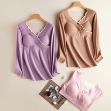 一件代发孕妇德绒保暖内衣上衣打底哺乳产后喂奶罩杯662