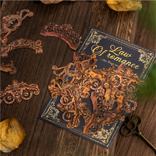 Romantic Law European Classical Pattern Sticker Pack Border Corner Decoration Material Journal DIY Collage Die-cut