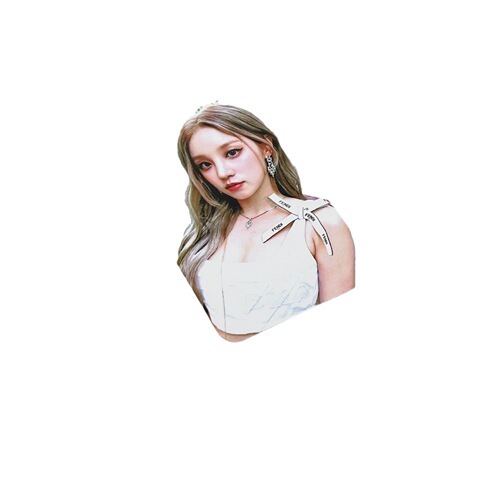 ins transparent rounded acrylic magnetic photo frame small card does not touch the hand card brick star chaser desktop setting idol photo