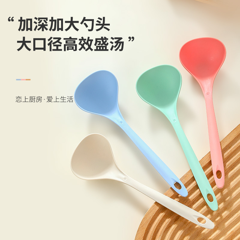 밀짚 수프 스푼 가정용 긴 손잡이 죽 스푼 주방 플라스틱 주방 용품 두꺼운 대형 죽 스푼 도매