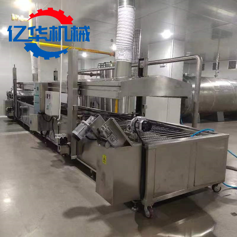 小黄鱼油炸机 刀鱼段带鱼块油炸设备 天妇罗鱼产品上浆油炸生产线