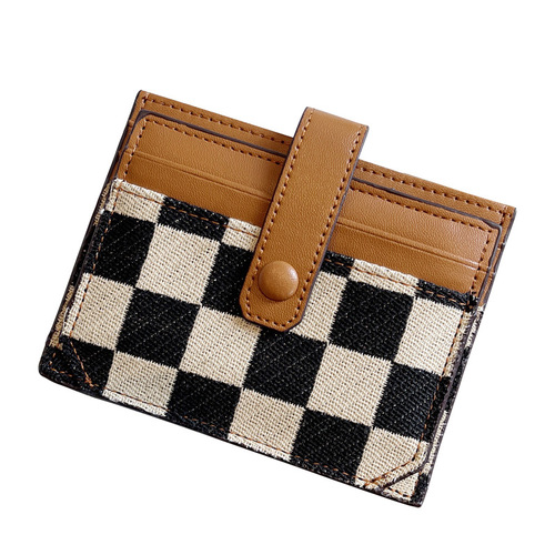 2024 New Small Card Holder Women's Exquisite High-end Compact Driver's License Card Multi-Function Canvas Ultra-Thin Card Holder