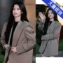 显瘦同款咖色宽松西服