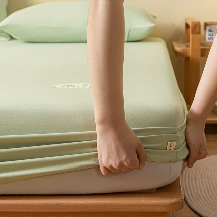 Fitted cotton mattress sheet, increased thickness, breathable summer protector, multiple sizes