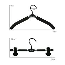 ✅防滑无痕儿童海棉衣架 黑色防皱衣挂 服装店展示衣服架