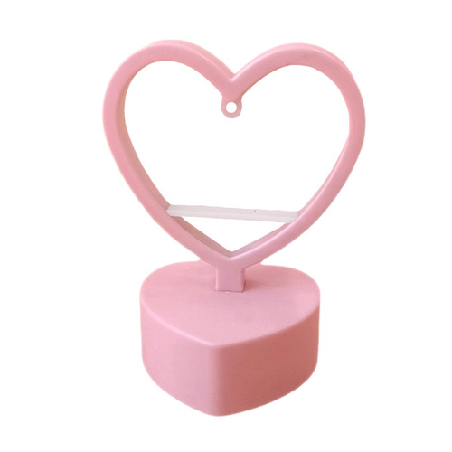  Love Night Light Children's Handmade DIY Luminous Toy Bedroom Desktop Mini Small Table Lamp Decorative Light Stand