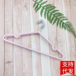 防滑家用晾晒衣架不锈钢 无痕浸塑挂衣撑衣服架钢丝挂衣架