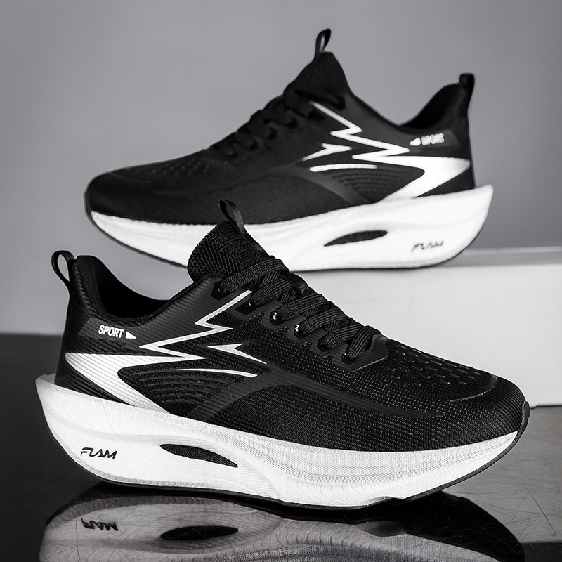Nuevos zapatos de carreras transpirables para parejas elásticos de carbono zapatos deportivos de carreras de velocidad para hombres y mujeres zapatos de maratón profesionales para hombres image 15