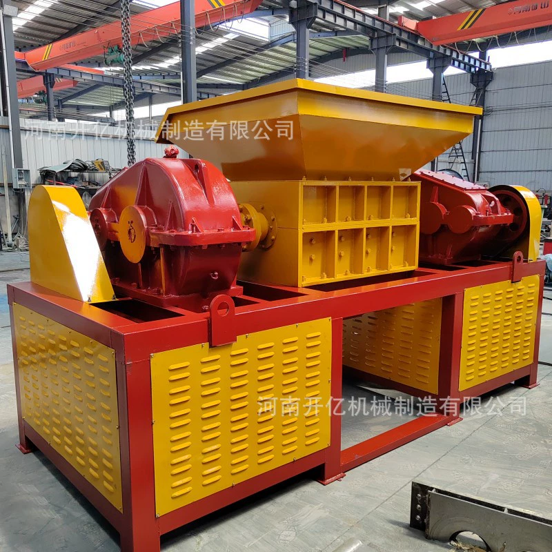 Дробилка для шин, алюминиевых листов и отходов металла, двухвальный шредер для металлолома, измельчитель пластиковых и резиновых материалов