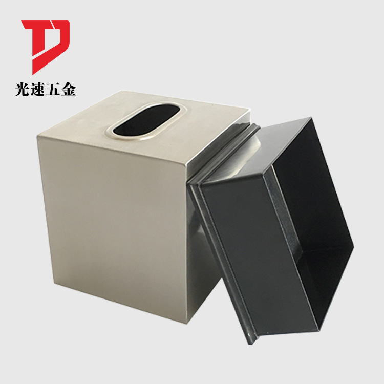 Mesa de comedor de acero inoxidable caja de pañuelos 201/304 caja de pañuelos fábrica directa