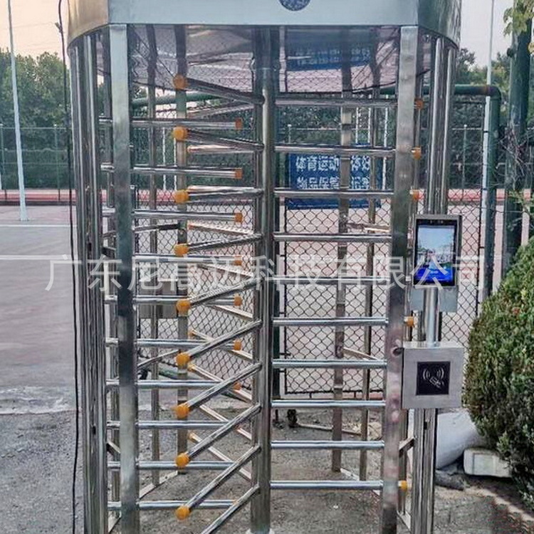 动态人脸识别全高智能电动旋转闸门单通道进出刷卡人行闸机三翼匝