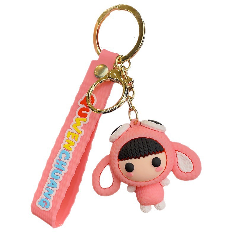 Cordero Minnie llaver adorable gato Dingdong estereoscópio muñeca de silicona colgante pareja bolsa de automóvil colgante regalo