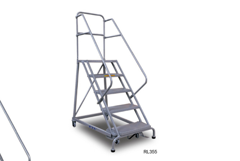 仓库超市库房登高车 可拆卸理货取货梯子 静音轮可移动平台登高梯