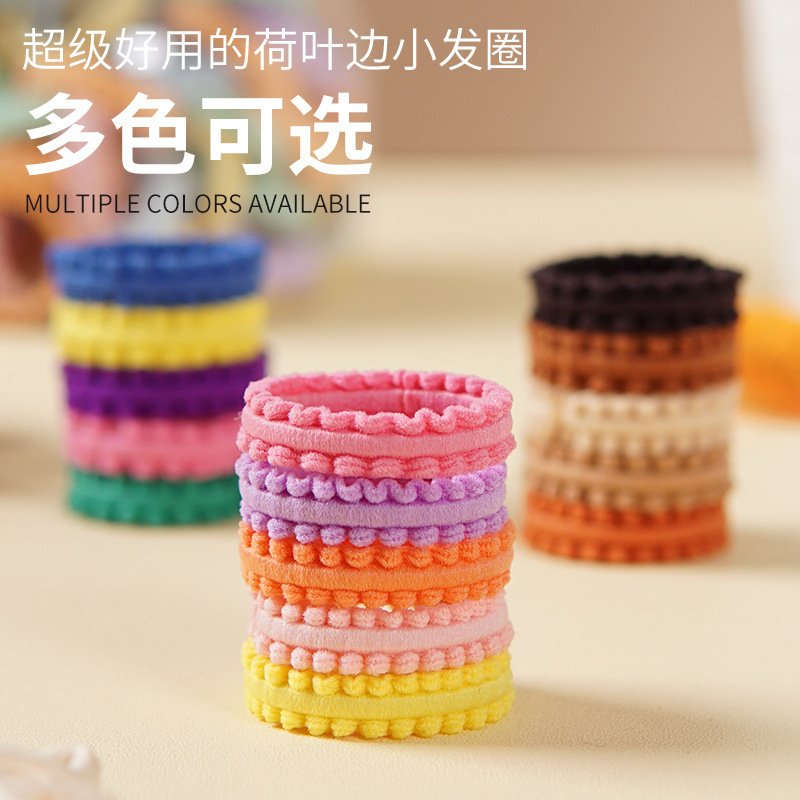 Cordón de cabello de encaje de color ensanchado para niños no lastimar cabello de cabello de niñas correa de cabello anillo de cabello para bebés joyas para el cabello