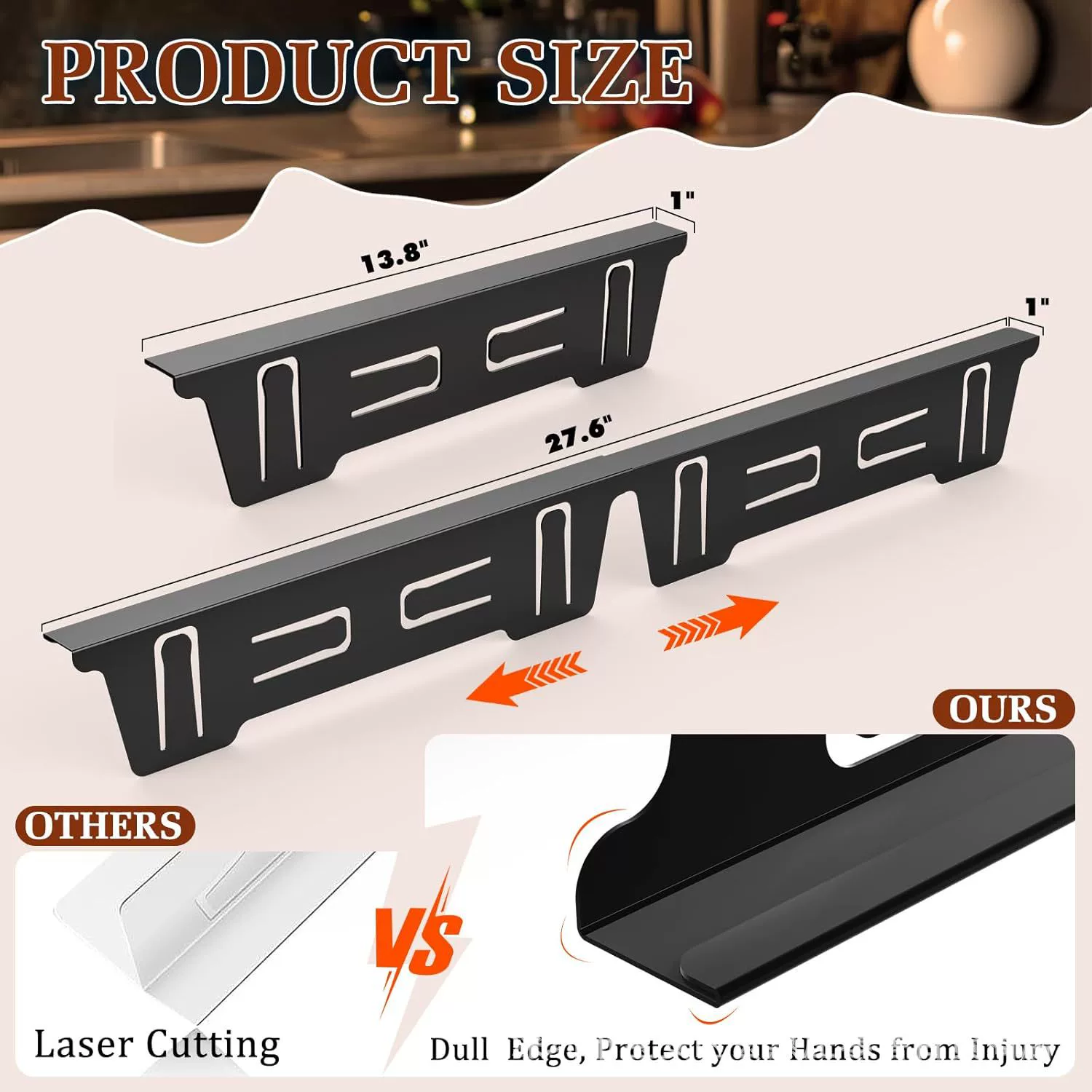 Оптовая продажа на Amazon! Нержавеющая сталь, крышка для зазора плиты, крышка для зазора на столешнице, полоса для зазора плиты, кухонная полоса для зазора плиты