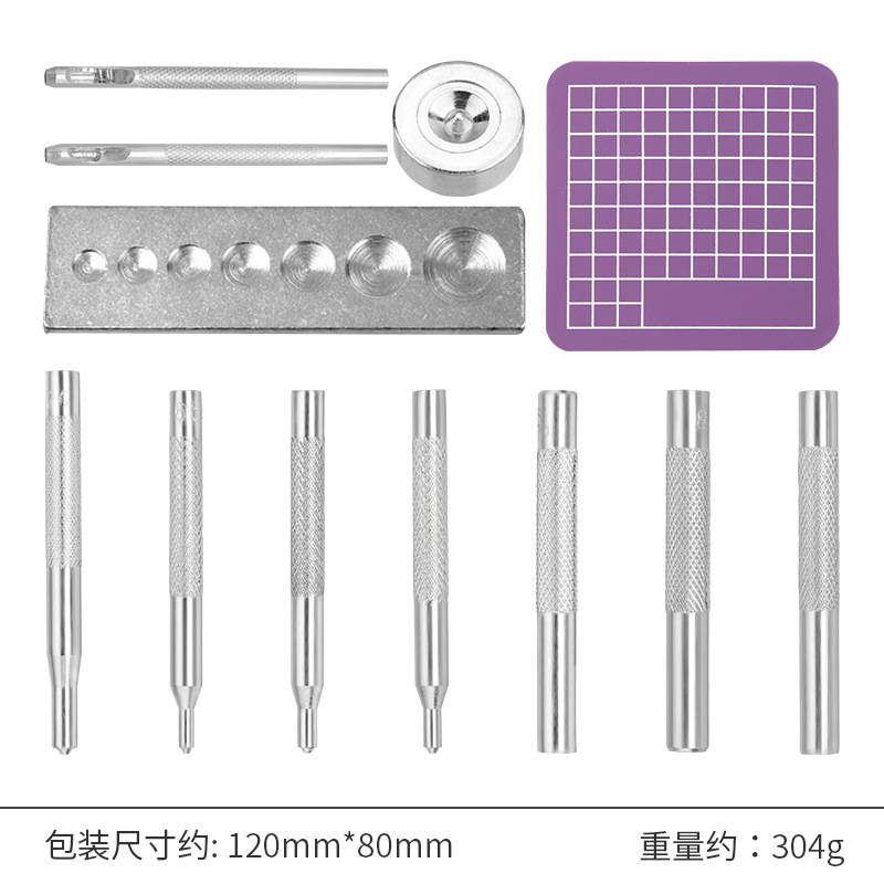 Herramienta de instalación de remache punzonado remache instalación varilla hebilla de cuatro juntas base de remache de perforación de mezclilla
