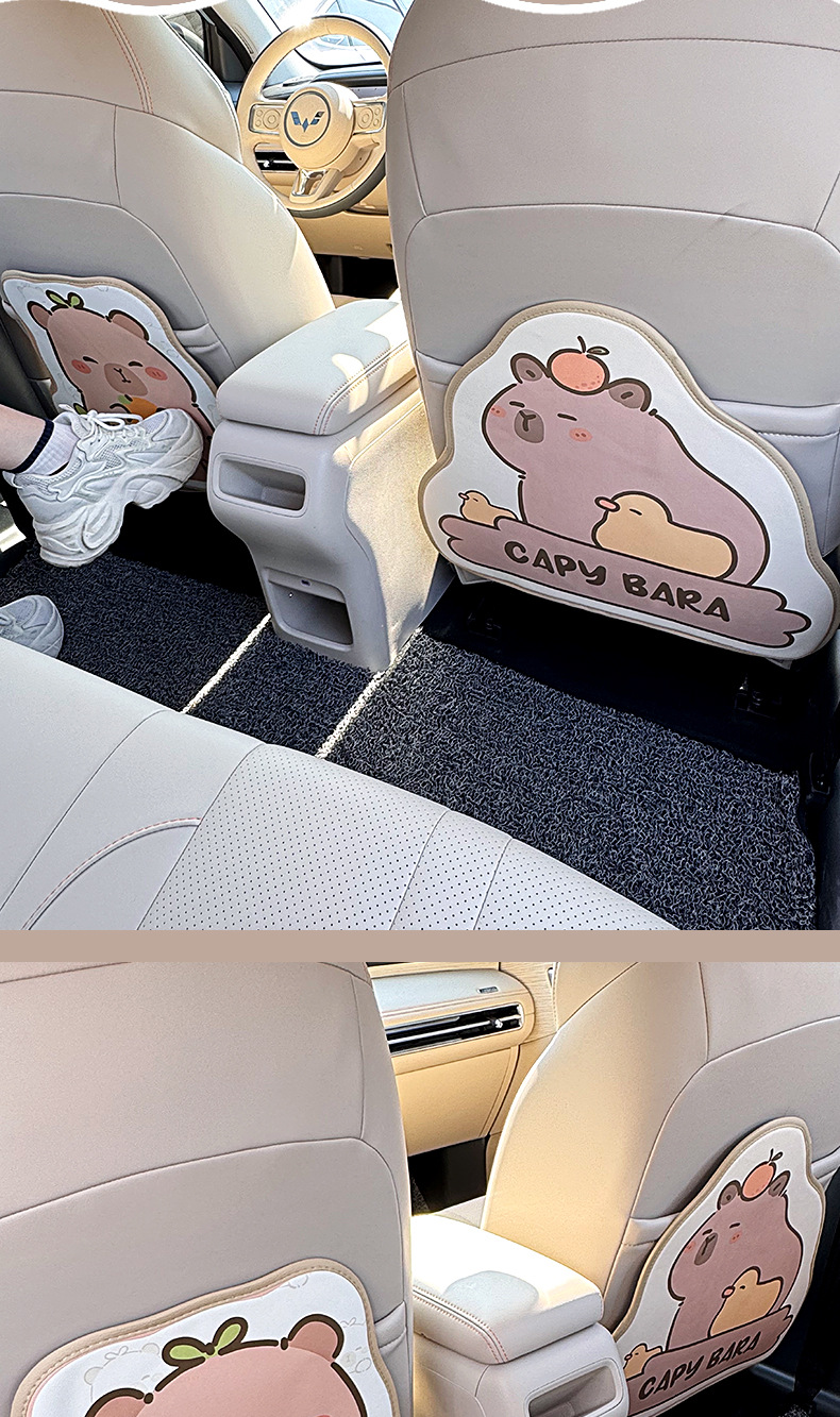 Suitable for Wuling Bingo S Car Seat Back Anti-Kick Pad, Cartoon Cute Anti-Dirt Car Interior Protective Decorative Accessories