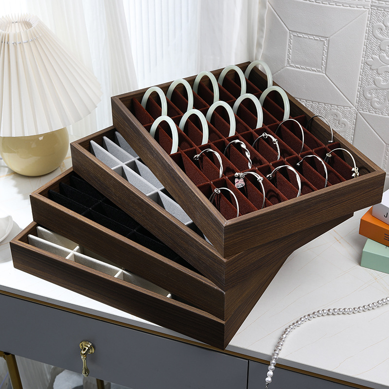 Duoge Walnut Jewelry 40 Spaces Bracelet Pallet Buddha Beads Bracelet Display Display Stand Stall National Style