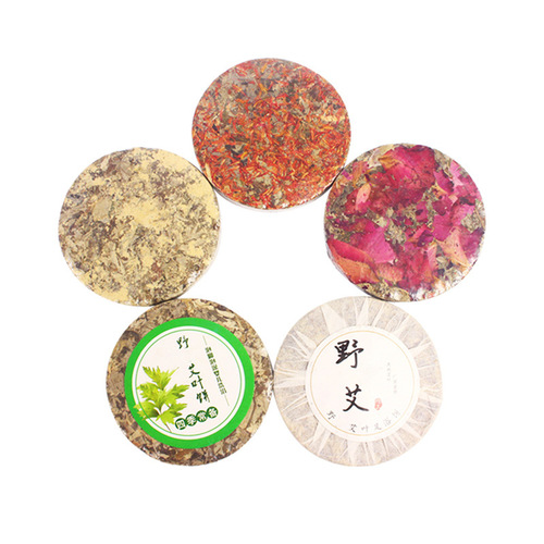 Nanyang 9 cm mugwort cake, foot bath mugwort leaves, red flowers, roses, bath, round compressed mugwort cake, mugwort wholesale