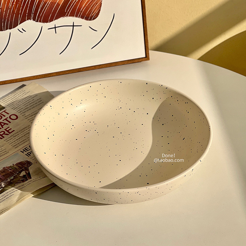 盘韩国ins泼墨陶瓷盘高颜值西餐牛排盘餐厅蛋糕甜品盘家用菜盘子|undefined