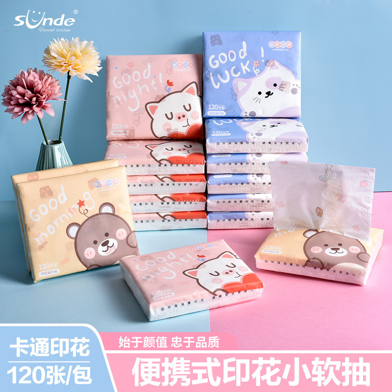 Wholesale Box of Tissue Paper, 30 Sheets Per Pack, Commercial Use, Pull-Out Soft Tissue, Made from Virgin Wood Pulp, Printed, Unscented