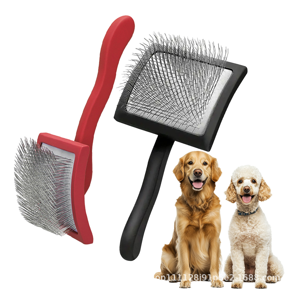Pet Comb for Cats and Dogs, Needle Comb for Large Dogs, Coarse Needle Comb for Fluffy Hair, Dog Comb for Removing Loose Hair