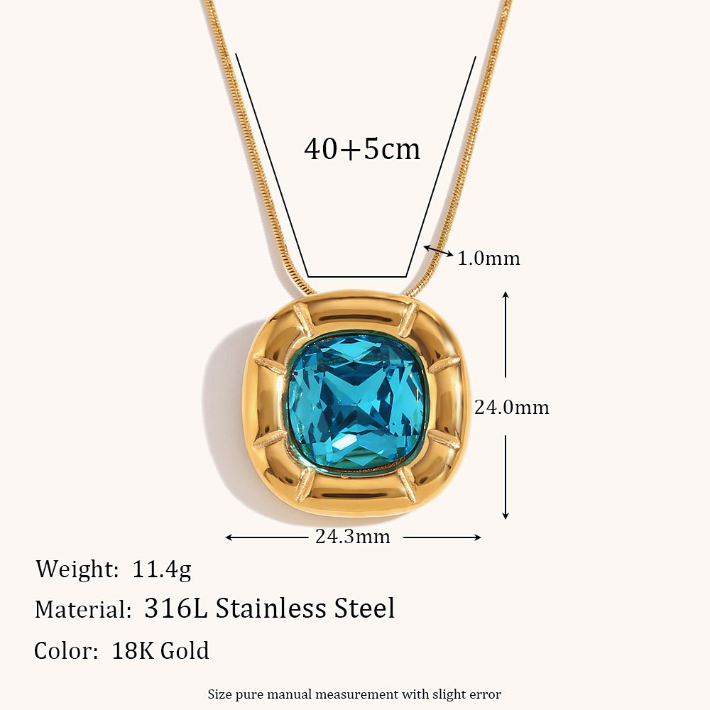 Stainless Steel Titanium Steel 18K Gold Plated Casual Simple Style Geometric Zircon Rings Earrings Necklace display picture 4