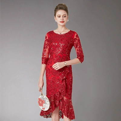 Шэньчжэнь бренд Свадьба плюс Размер Мать платье Весна и лето Новая молодая Мода мать-в-законе средних лет женская одежда оптом