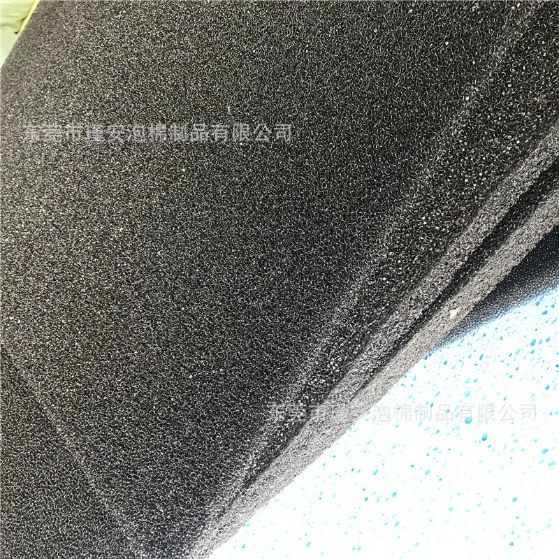 现货批发黑色防尘过滤棉片材 聚氨酯过滤海绵 污水异味过滤海绵