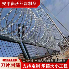 刀片刺绳镀锌滚笼防锈防护刺网带刺铁丝防盗防爬刺刺丝滚笼