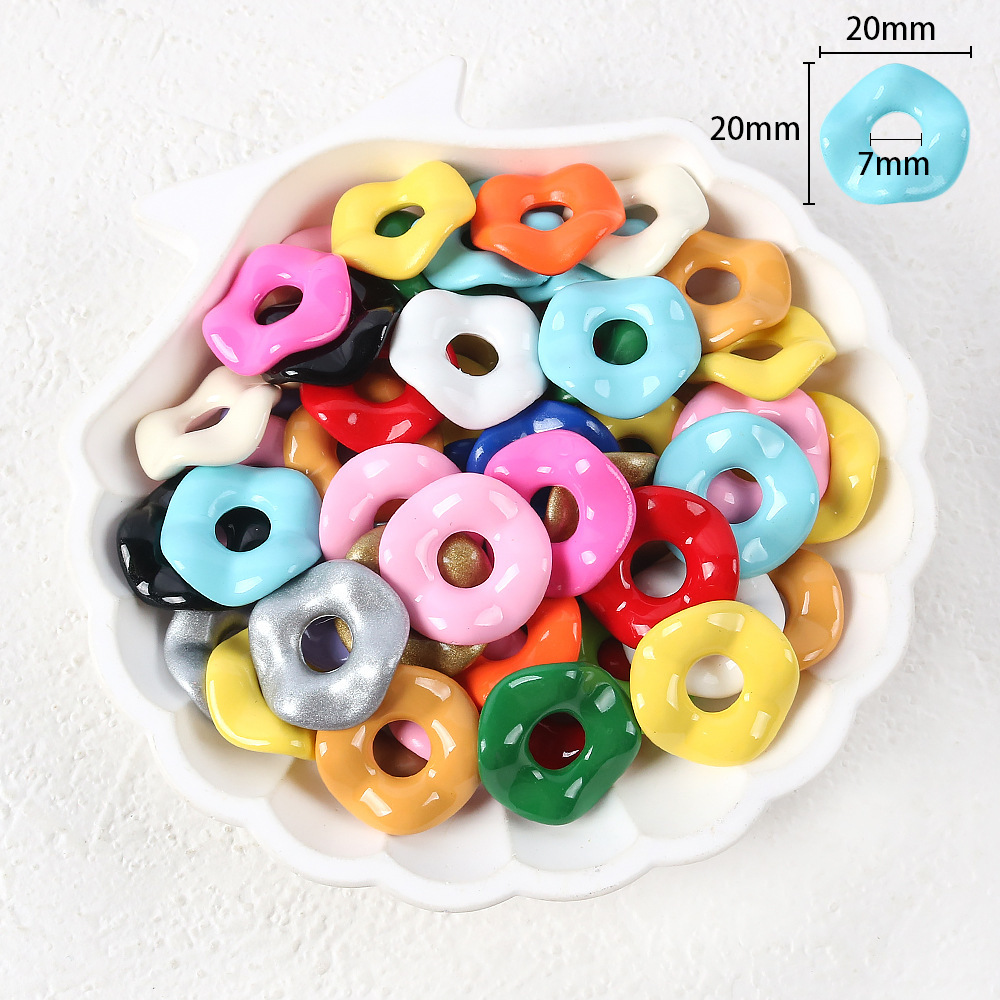 06# glossy wavy stacked beads