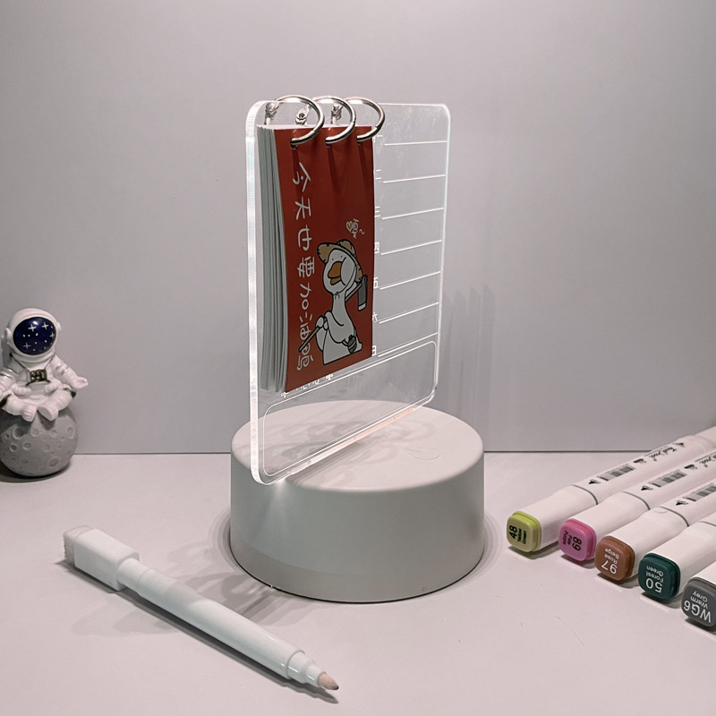 Acrylic glowing desk calendar, notebook, 2023